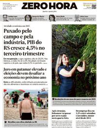 Capa do jornal Zero Hora 01/01/2026