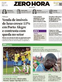 Capa Zero Hora 01/06/2026