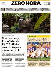 Capa Jornal Zero Hora