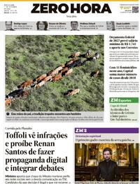 Capa Jornal Zero Hora