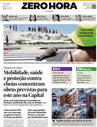 Capa do jornal Zero Hora 02/01/2026