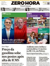 Capa do jornal Zero Hora 03/01/2026