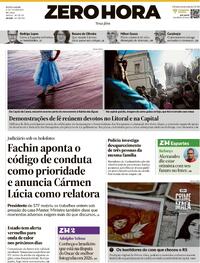 Capa do jornal Zero Hora 03/02/2026