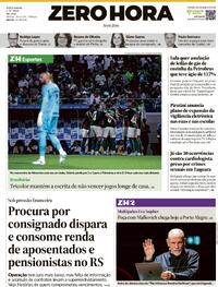 Capa do jornal Zero Hora 03/04/2026