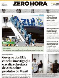 Capa Zero Hora 03/06/2026