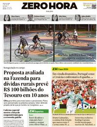 Capa Zero Hora 03/07/2026