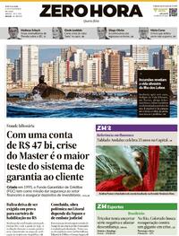 Capa do jornal Zero Hora 04/02/2026
