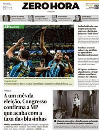 Capa Zero Hora 04/09/2026