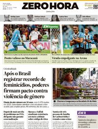 Capa do jornal Zero Hora 05/02/2026