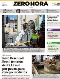 Capa do jornal Zero Hora 05/05/2026