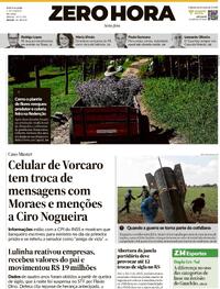 Capa do jornal Zero Hora 06/03/2026
