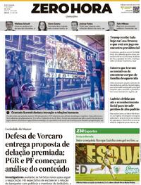 Capa do jornal Zero Hora 07/05/2026