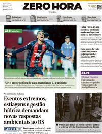Capa Zero Hora 08/09/2026