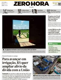 Capa do jornal Zero Hora 10/02/2026