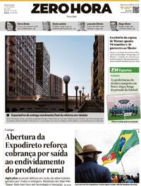 Capa do jornal Zero Hora 10/03/2026