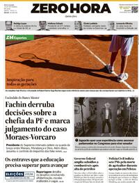 Capa Zero Hora 10/09/2026