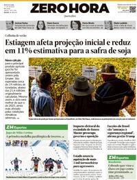 Capa do jornal Zero Hora 11/03/2026