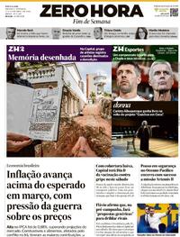 Capa do jornal Zero Hora 11/04/2026