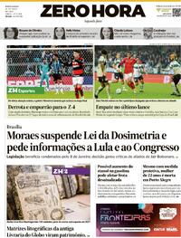 Capa Zero Hora 11/05/2026