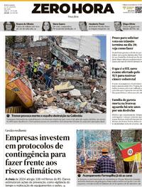 Capa do jornal Zero Hora 11/08/2026