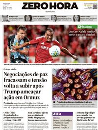 Capa do jornal Zero Hora 13/04/2026