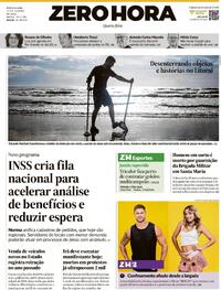 Capa do jornal Zero Hora 14/01/2026