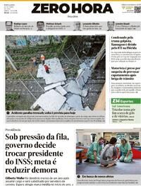 Capa do jornal Zero Hora 14/04/2026