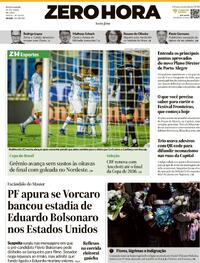 Capa Zero Hora 15/05/2026