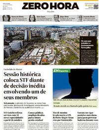 Capa Zero Hora 15/09/2026