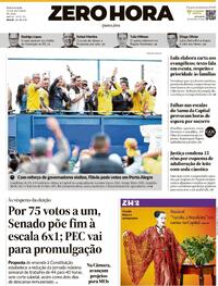 Capa Jornal Zero Hora