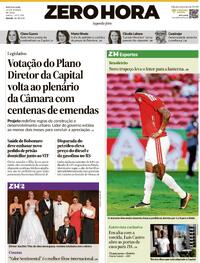 Capa do jornal Zero Hora 16/03/2026