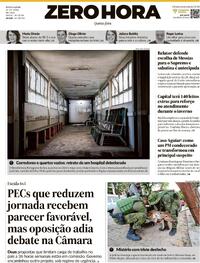 Capa do jornal Zero Hora 16/04/2026
