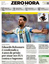 Capa Zero Hora 17/06/2026