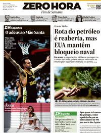 Capa do jornal Zero Hora 18/04/2026