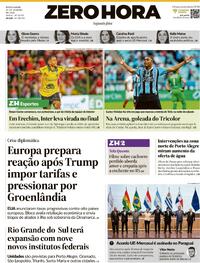 Capa do jornal Zero Hora 19/01/2026