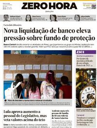 Capa do jornal Zero Hora 19/02/2026