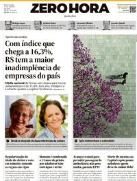 Capa Zero Hora 19/08/2026