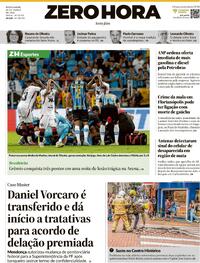 Capa do jornal Zero Hora 20/03/2026