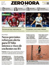 Capa do jornal Zero Hora 20/04/2026