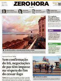 Capa do jornal Zero Hora 21/04/2026
