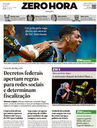 Capa Zero Hora 21/05/2026