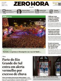 Capa Zero Hora 21/07/2026