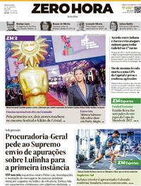 Capa Zero Hora 21/08/2026