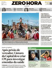Capa Zero Hora 21/09/2026