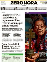 Capa Zero Hora 22/05/2026