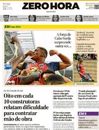 Capa do jornal Zero Hora 22/06/2026