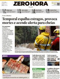 Capa Zero Hora 22/09/2026