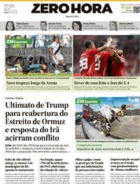 Capa do jornal Zero Hora 23/03/2026