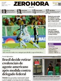 Capa do jornal Zero Hora 23/04/2026