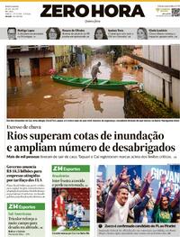Capa Zero Hora 23/07/2026